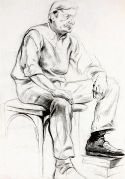 Sketch of a man Stock Photos