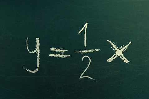 Sketch of math equation on blackboard 스톡 사진