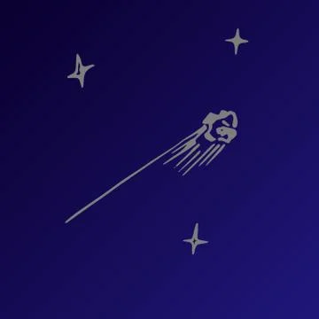 Sketch of a meteorite Stock Illustration