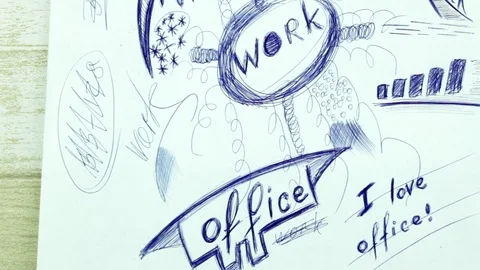 The sketch of the missing manager Stock Footage 85295948