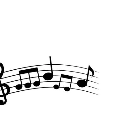 Sketch of musical notes Stock Photos