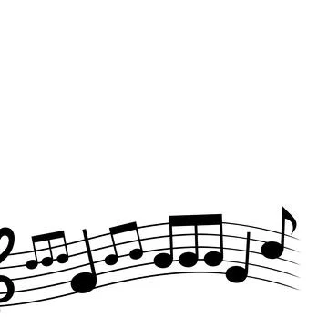 Sketch of musical notes Stock Photos
