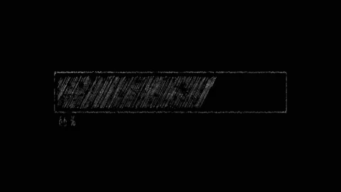 Sketch or Drawing Style Bar Loading Progress Bar Animation Stock Footage 153802789