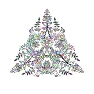 Sketch pattern with tropical leaves on abstract watercolor stains.Colorful leave Stock Illustration