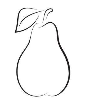Sketch of pear Stock Illustration
