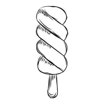 Sketch of a popsicle Stock Illustration