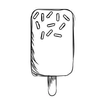 Sketch of a popsicle Stock Illustration