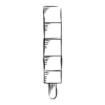 Sketch of a popsicle Stock Illustration