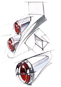 Sketch project is a concept of multimedia installation with an acoustic system イラスト素材