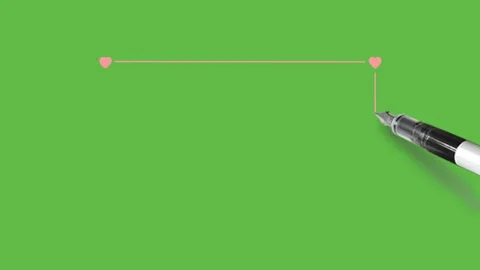 Sketch rectangular shape frame in  specific heart design with pink colour Video stock 161935038