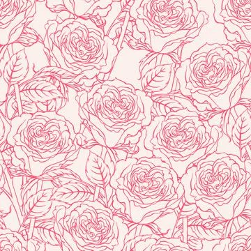 Sketch roses Stock Illustration