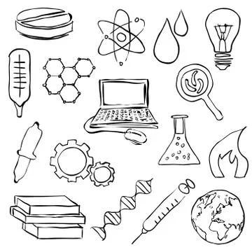 Sketch science images Stock Illustration
