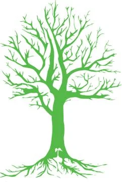 Sketch of Silhouette of Dried Tree Editable Vector Illustration Stock Illustration