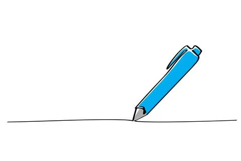 Sketch Simple vector single line pen Stock Illustration