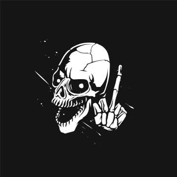 Sketch of the skull vector illustration Stock-Illustration