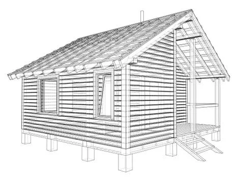 Sketch of small house Stock Illustration