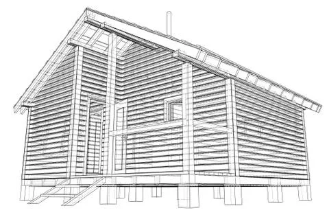 Sketch of small house Stock Illustration