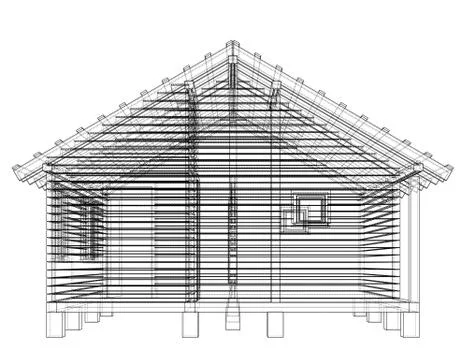 Sketch of small house Stock Illustration