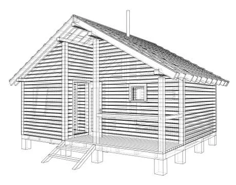 Sketch of small house Stock Illustration