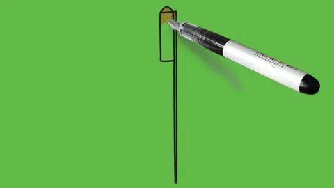 Sketch small rocket firework in brown colour with black outline Vídeo Stock 157613568