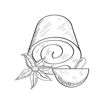 Sketch of spa objects Stock Illustration