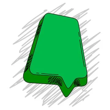 Sketch speech bubble. Image for design and decoration. Illustrazione stock