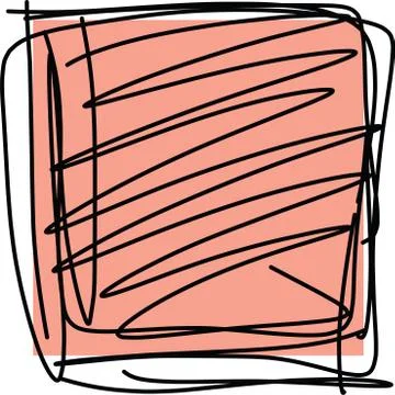 Sketch of square Stock Illustration