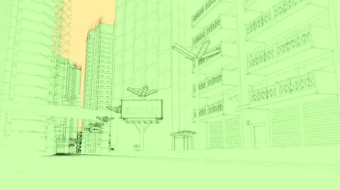 Sketch Street (HD) Stockbeeldmateriaal 7736285