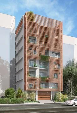 From Sketch to Structure Bringing Architectural Dreams to Life in Exterior .. Stock-Illustration