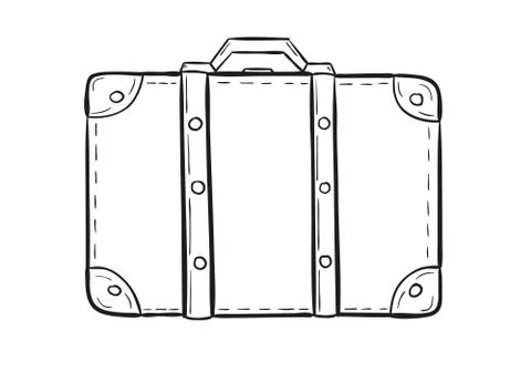 Sketch of the suitcase Illustrazione stock