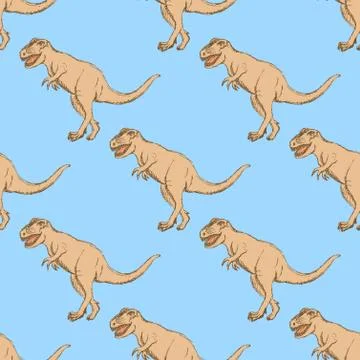 Sketch t-rex dinosaur in vintage style Stock Illustration
