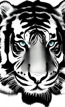 Sketch of a tiger Stock Illustration