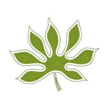 Sketch of a tree leaf icon Vector Illustrazione stock