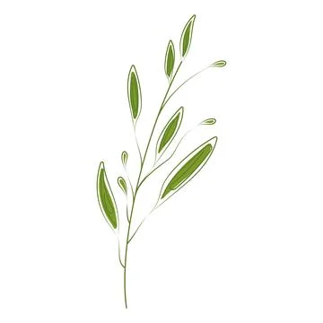 Sketch of a tree leaf icon Vector Illustrazione stock