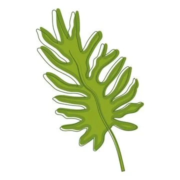 Sketch of a tree leaf icon Vector Illustrazione stock