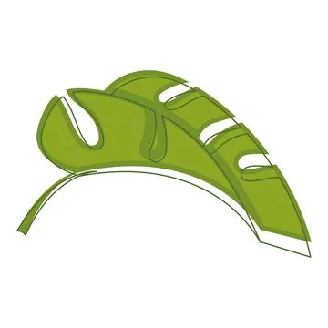 Sketch of a tree leaf icon Vector Stock Illustration