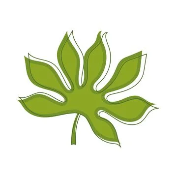 Sketch of a tree leaf icon Vector Illustrazione stock