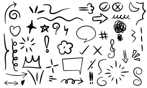 Sketch underline stroke Stock Illustration