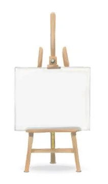 Sketch Vector Easel and Canvas. Stock Illustration