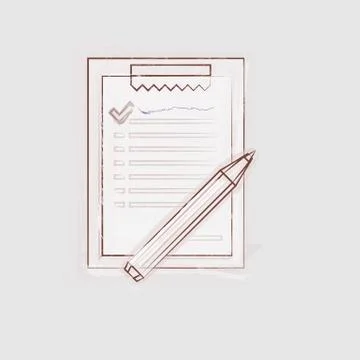 Sketch vector illustration of clipboard for outsource. Stock Illustration