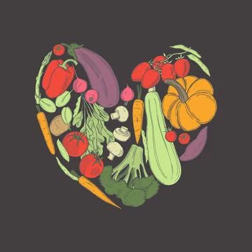 Sketch vegetables. Vector  illustration Illustrazione stock