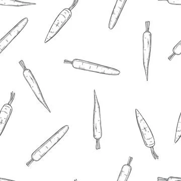 Sketch vegetables. Vector  pattern Stock Illustration