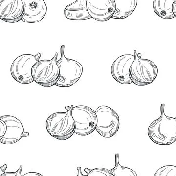 Sketch vegetables. Vector pattern Stock Illustration