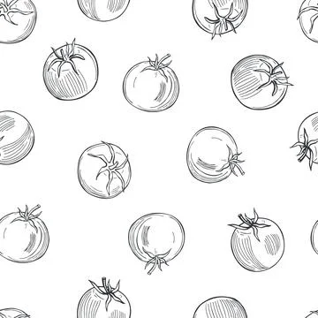 Sketch vegetables. Vector  pattern. Stock Illustration