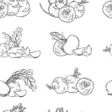 Sketch vegetables. Vector  pattern Stock Illustration