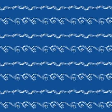 Sketch waves Stock Illustration