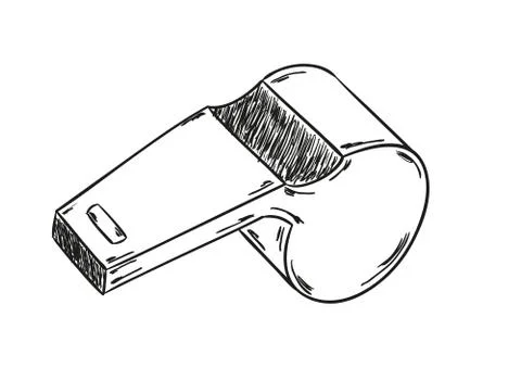 Sketch of the whistle Stock Illustration