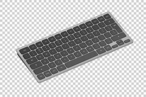 Sketch of wireless computer keyboard. Illustrazione stock