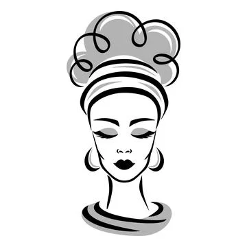 Sketch of a woman's head.  Stock Illustration