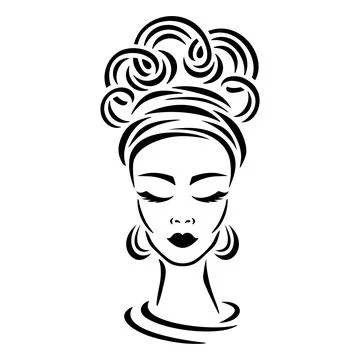 Sketch of a woman's head.  Stock Illustration